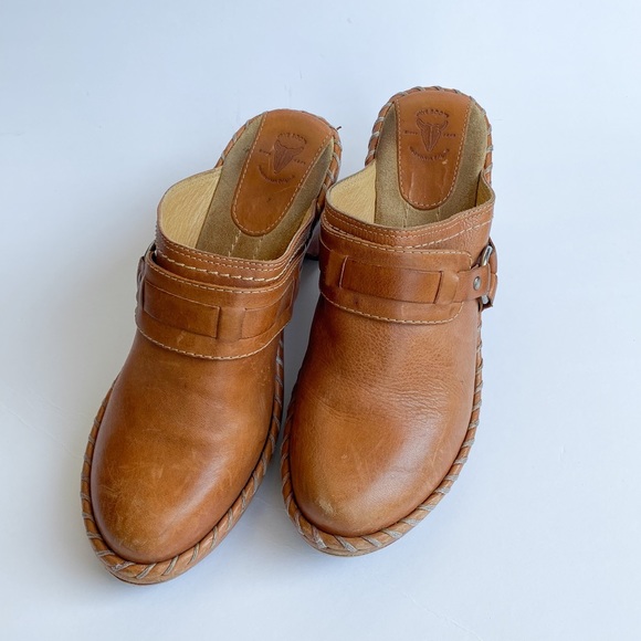 Genuine Leather FRYE Clog Mules Sandals EUC, 7M - Picture 3 of 12